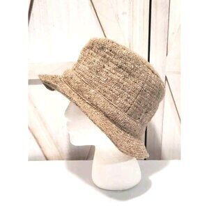 Size 7 DONEGAL Brown TWEED HAT David Hanna Sons Vintage Pure Wool HandCrafted